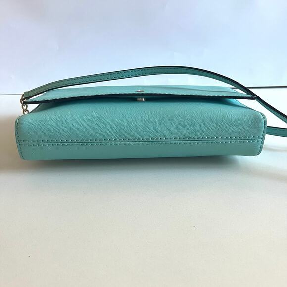 KATE SPADE Charlotte Street Alex Leather Crossbody, Blue Aqua - Picture 8 of 13
